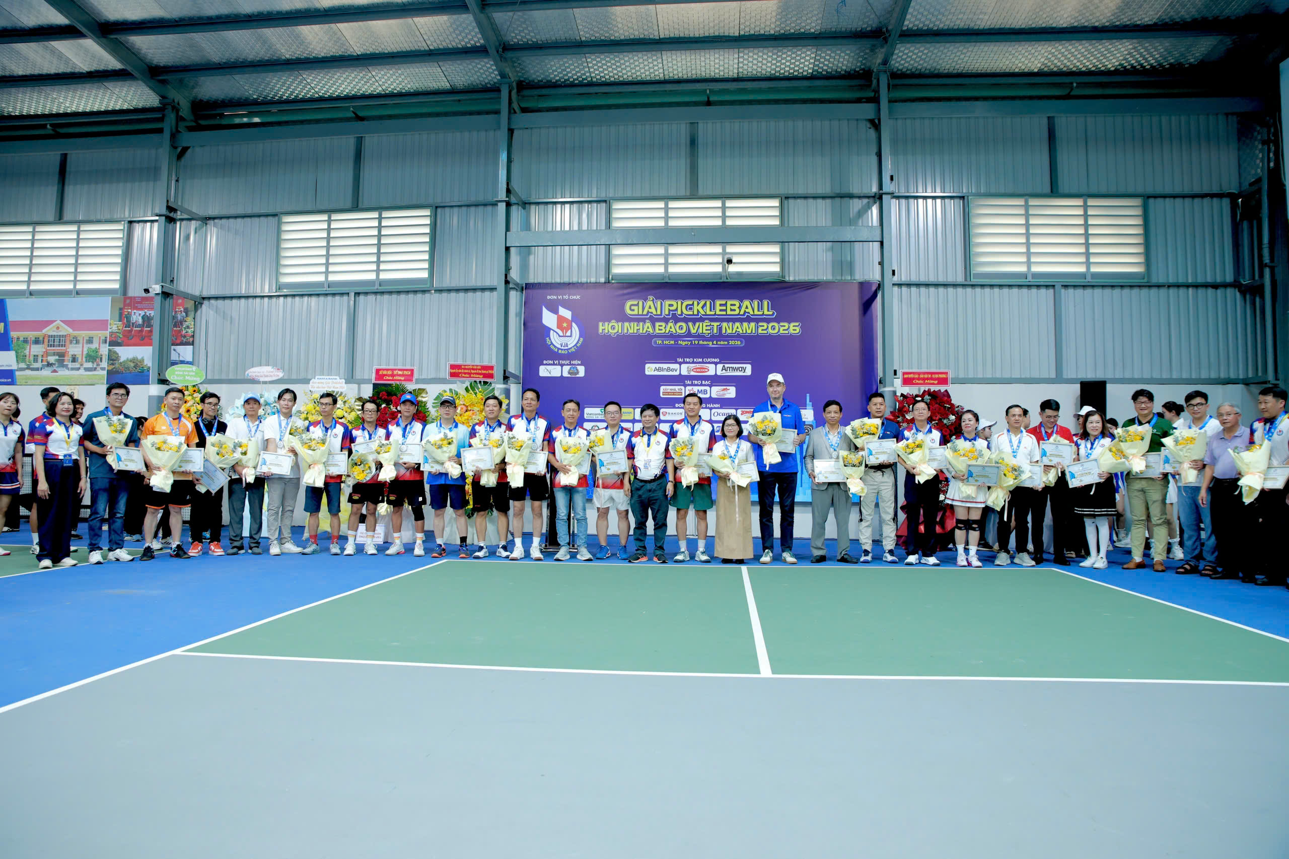 Ban tổ chức cảm ơn đơn vị đồng h&agrave;nh trong Giải Pickleball Hội Nh&agrave; b&aacute;o Việt Nam 2026